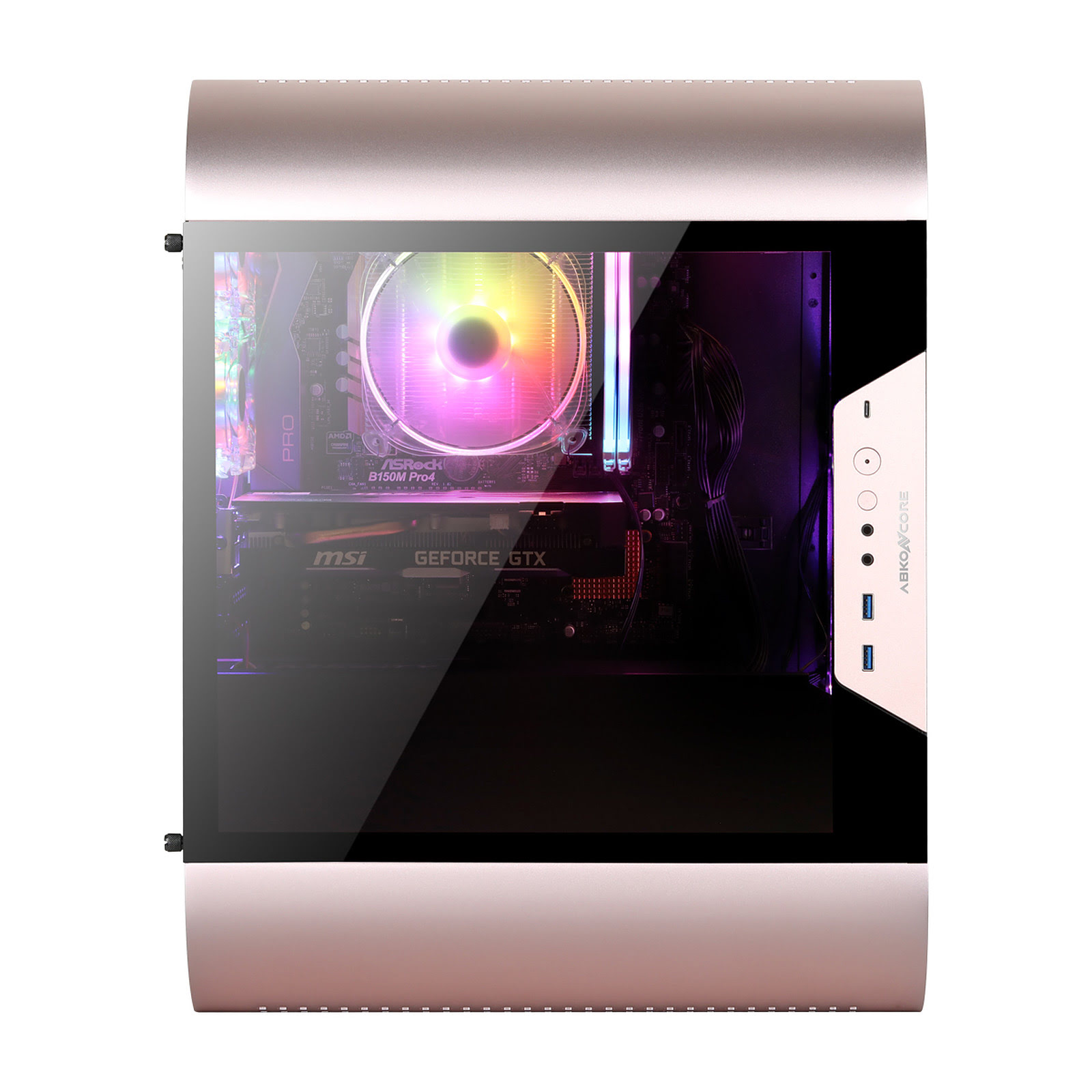 Abkoncore AL300M Rose Or Rose - Boîtier PC Abkoncore - grosbill.com - 1