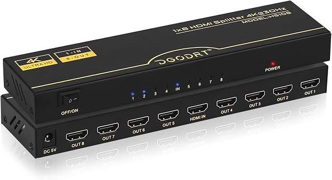 Répartiteur HDMI 4K – 1 entrée / 8 sorties -  Grosbill - 0