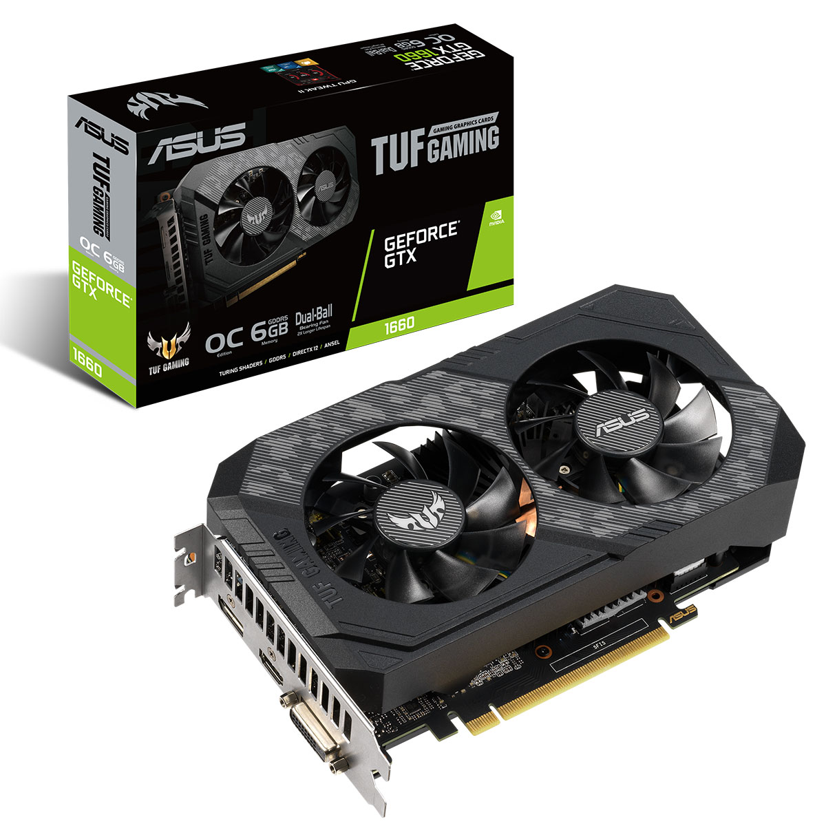 Asus TUF-GTX1660-O6G-GAMING  - Carte graphique Asus - grosbill.com - 0