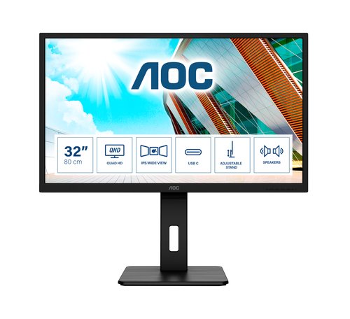 AOC Q32P2CA 31 5 LED 2K Ultra HD 4 ms Black
