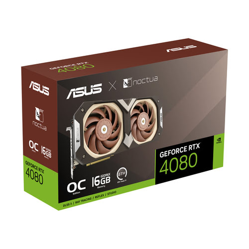 Asus GeForce RTX 4080 16GB GDDR6X Noctua OC Edition - Carte graphique - 12