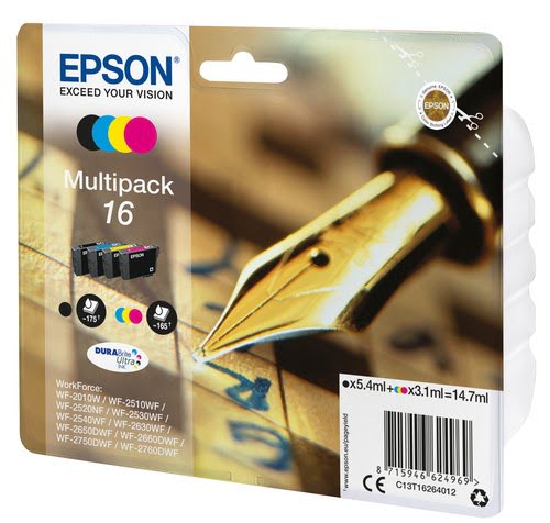 Epson - Noir, Cyan, Magenta, Jaune - C13T16264012 - Achat / Vente Consommable imprimante sur grosbill.com - 1