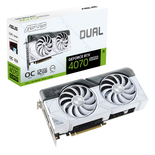 Asus DUAL-RTX4070S-O12G-WHITE  - Carte graphique Asus - 0