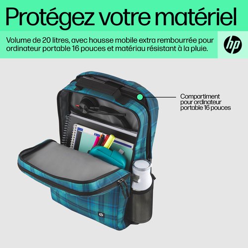 HP Campus XL Tartan plaid Backpack - Achat / Vente sur grosbill.com - 6