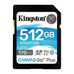 image produit Kingston Canvas Go Plus 170R SDG3/512GB Grosbill