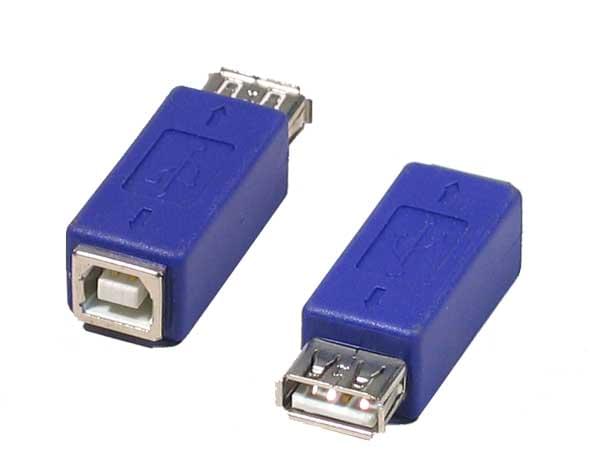 Adaptateur USB A Femelle - USB B Femelle - Connectique PC - 0