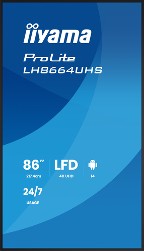 Iiyama 86 pouces  LH8664UHS-B3AG - Ecran PC Iiyama - grosbill.com - 2