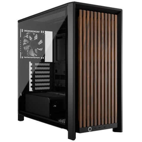Corsair FRAME 4000D WOOD RS Noir Marron - Boîtier PC Corsair - 0