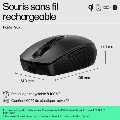 695 QI-CHARGING WIRELESS MOUSE - Achat / Vente sur grosbill.com - 10