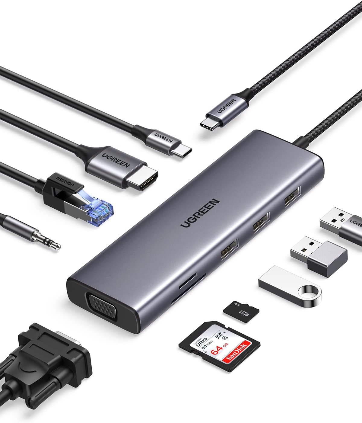 Station d'accueil USB-C - 10 ports - UGREEN - 0