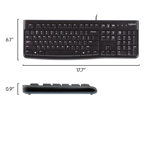 K120 Corded Keyboard Noir - Achat / Vente sur grosbill.com - 10
