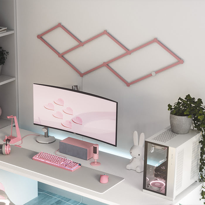 Nanoleaf Lines Skin Rose Mate - 9 pièces (NL59-0001PM-9PK) - Achat / Vente Objet connecté / Domotique sur grosbill.com - 5