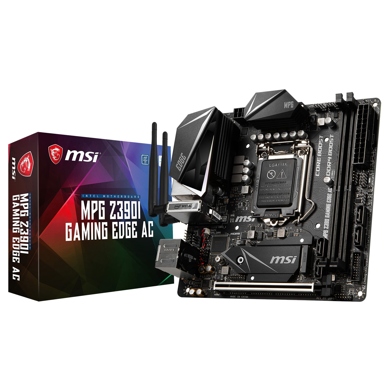 MSI Z390I GAMING EDGE AC Mini-ITX  - Carte mère MSI - grosbill.com - 0