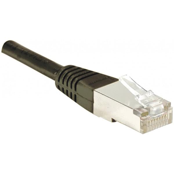 Câble Cat6 1m FTP Noir - Connectique réseau - grosbill.com - 0
