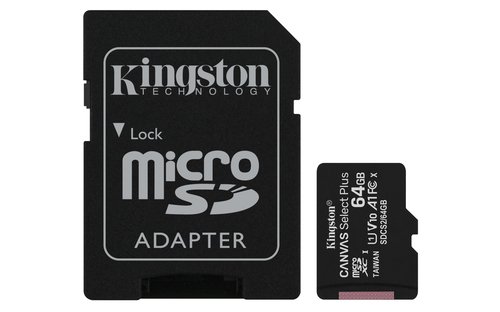 64GB micSDXC 100R A1 C10 ADP - Achat / Vente sur grosbill.com - 2