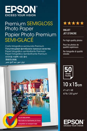 Epson Paper/Semigloss 100x150mm 251gm2 50sh