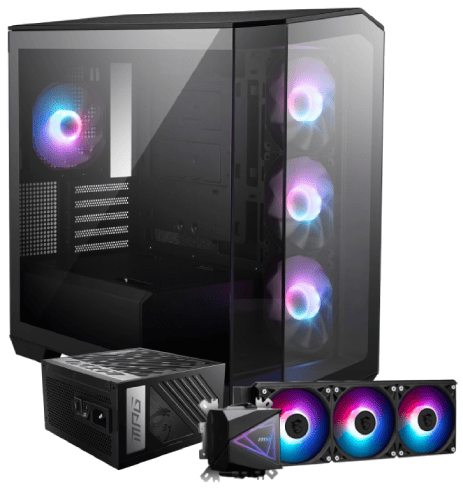 MSI MAG PANO M100R PZ Noir+MPG A1000GS+CORELIQUID I360 Noir - Boîtier PC - 0