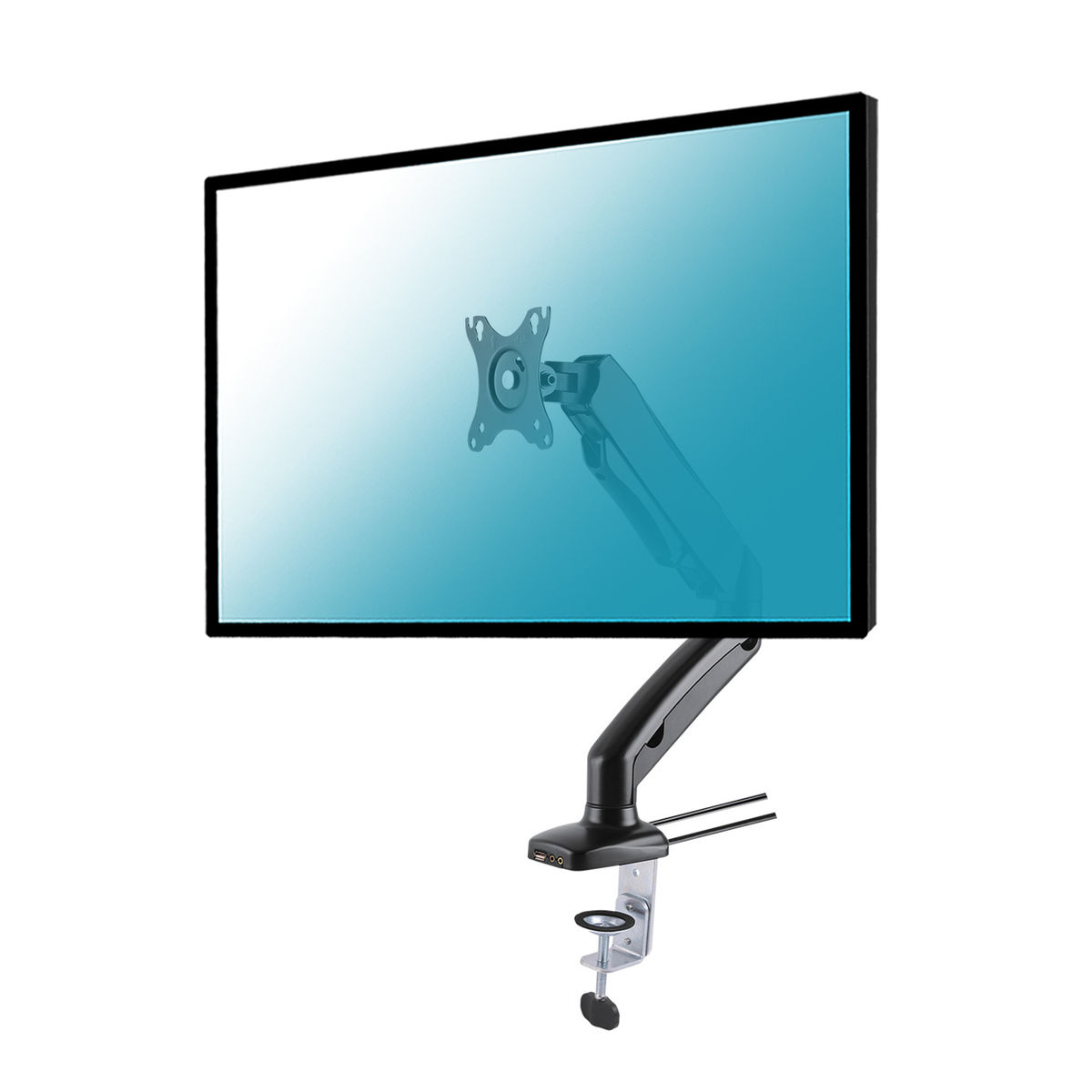 image produit Kimex International Support Full Motion 1 écran de 17" à 27" USB+AUDIO Grosbill