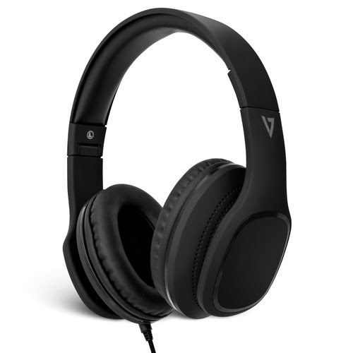 V7 Casque supra auriculaire avec microphone Black