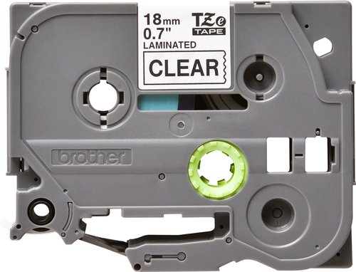 Ruban transparent Caractères Noirs 18mm - TZE141 pour imprimante  Brother - 1