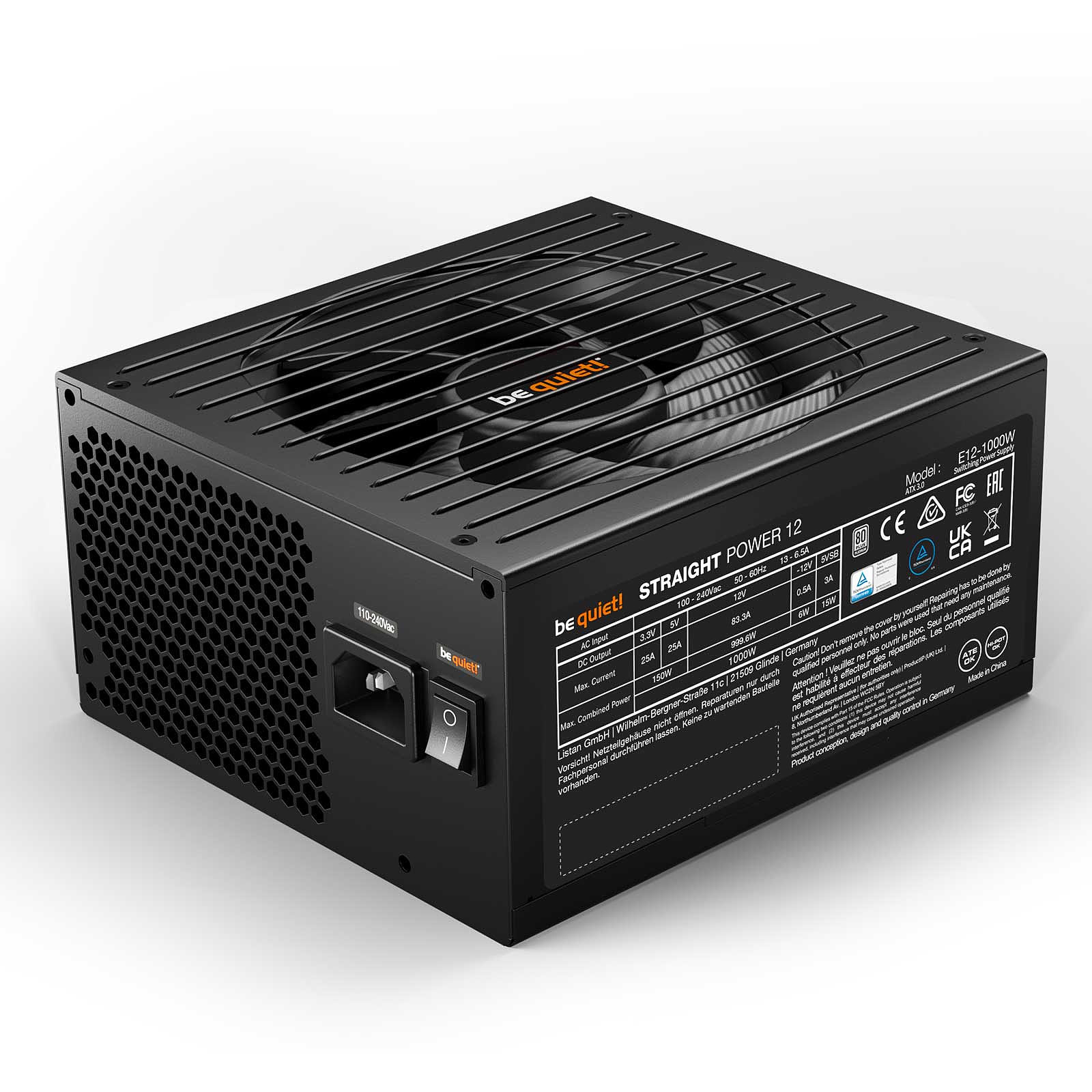 be quiet! Straight Power 12 80+ PLAT (1050W) - Alimentation - 0