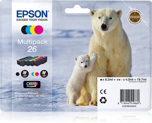 Epson - Noir, Cyan, Magenta, Jaune - C13T26164020 - Achat / Vente Consommable imprimante sur grosbill.com - 0