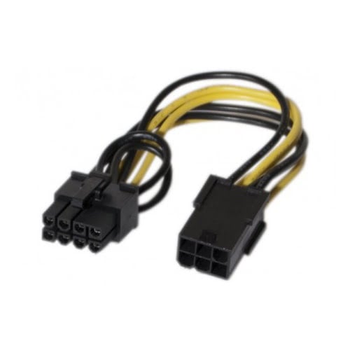 Adaptateur alimentation PCI-E 6 pin vers 8 pin - Connectique PC - 0