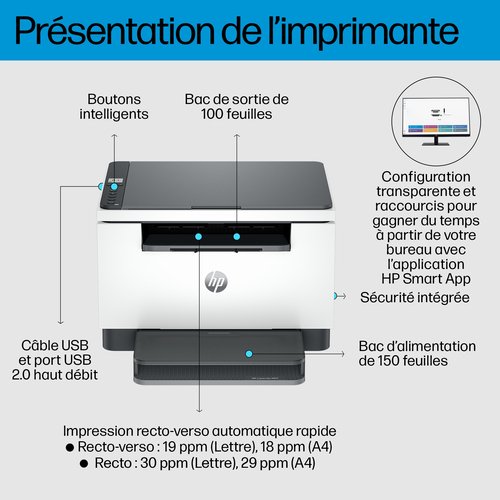 HP LASERJET MFP M234D 29PPM - Achat / Vente sur grosbill.com - 15