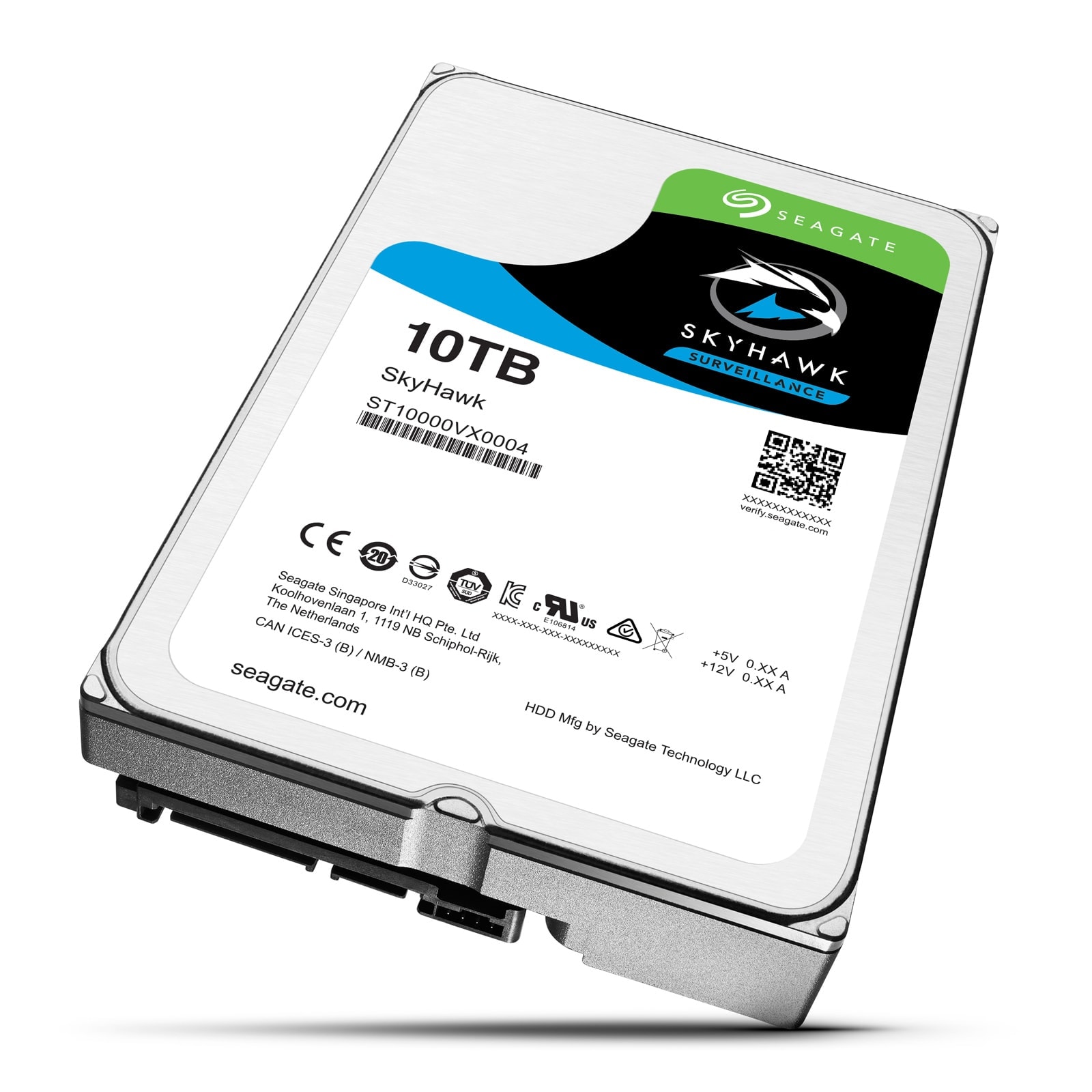 Seagate 10To SATA III 256Mo SkyHawk ST10000VX0004 - Disque dur 3.5" interne - 0