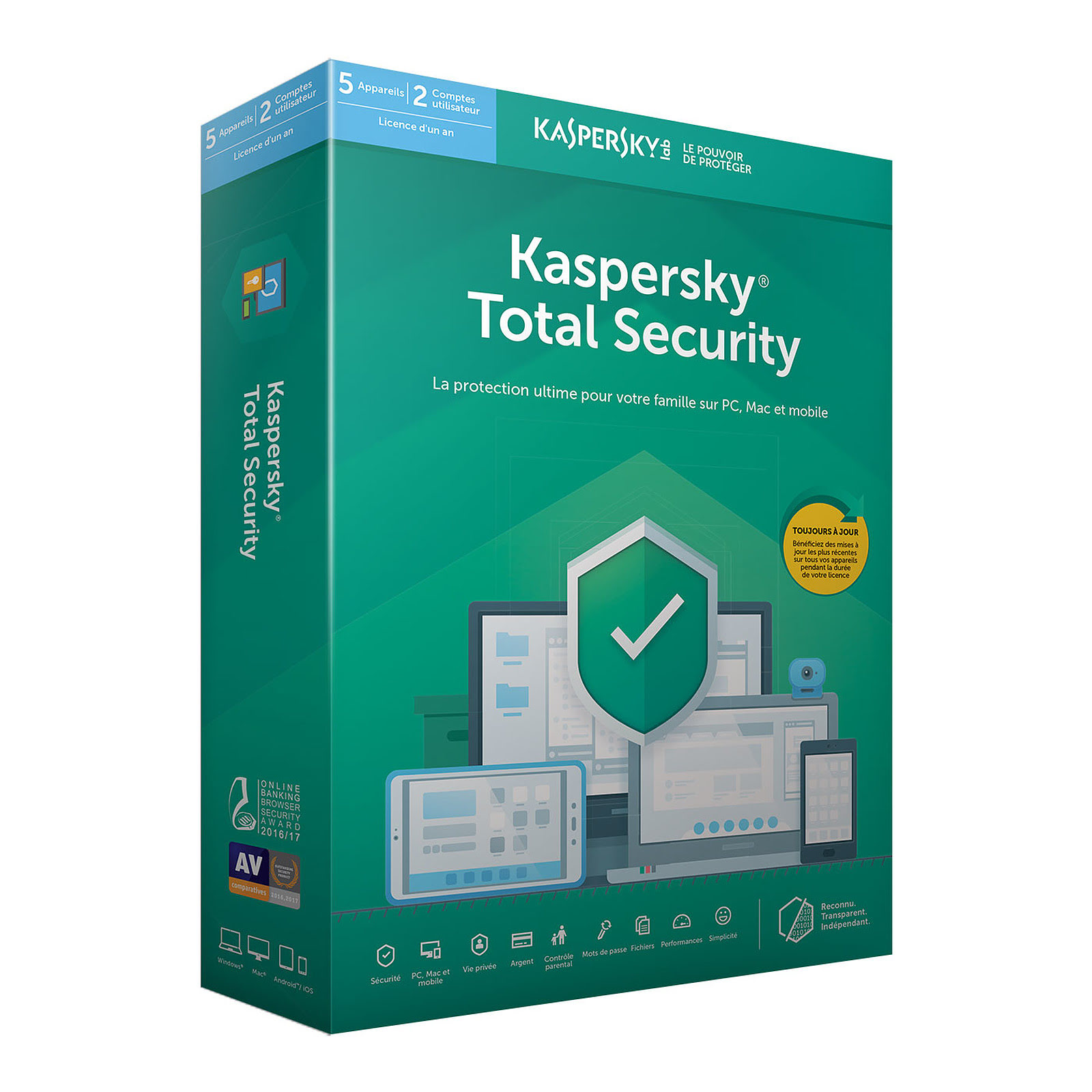 Kaspersky Internet Security - 1 An / 5 PC - Logiciel sécurité - 0