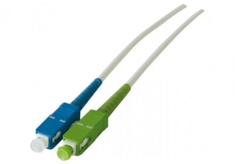 Cordon simplex fibre optique OS2 LS0H APC/UPC 2,0m