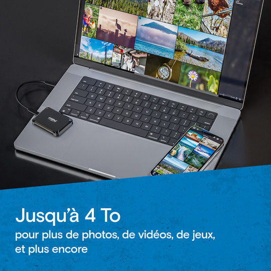 Crucial X9 2TB PORTABLE SSD - USB 3.2 Gen 2 (CT2000X9SSD9) - Achat / Vente Disque SSD externe sur grosbill.com - 3