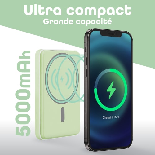 T'nB Powerbank USB-C - 5000 mAh - 20W - Vert (PBUMAG5GR) - Achat / Vente Batterie Externe  sur grosbill.com - 2