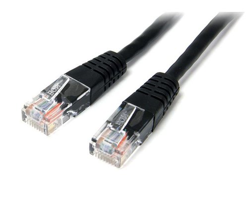 StarTech 15m Cat5e Black Molded Cat5e Patch Cable