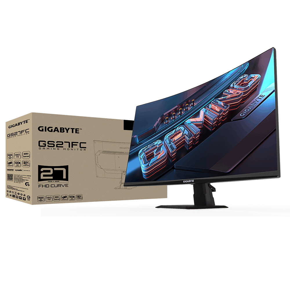 Gigabyte 27 pouces  GS27FC / GS27FC EK  - Ecran PC Gigabyte - 1