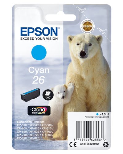 Epson - Cyan - C13T26124012