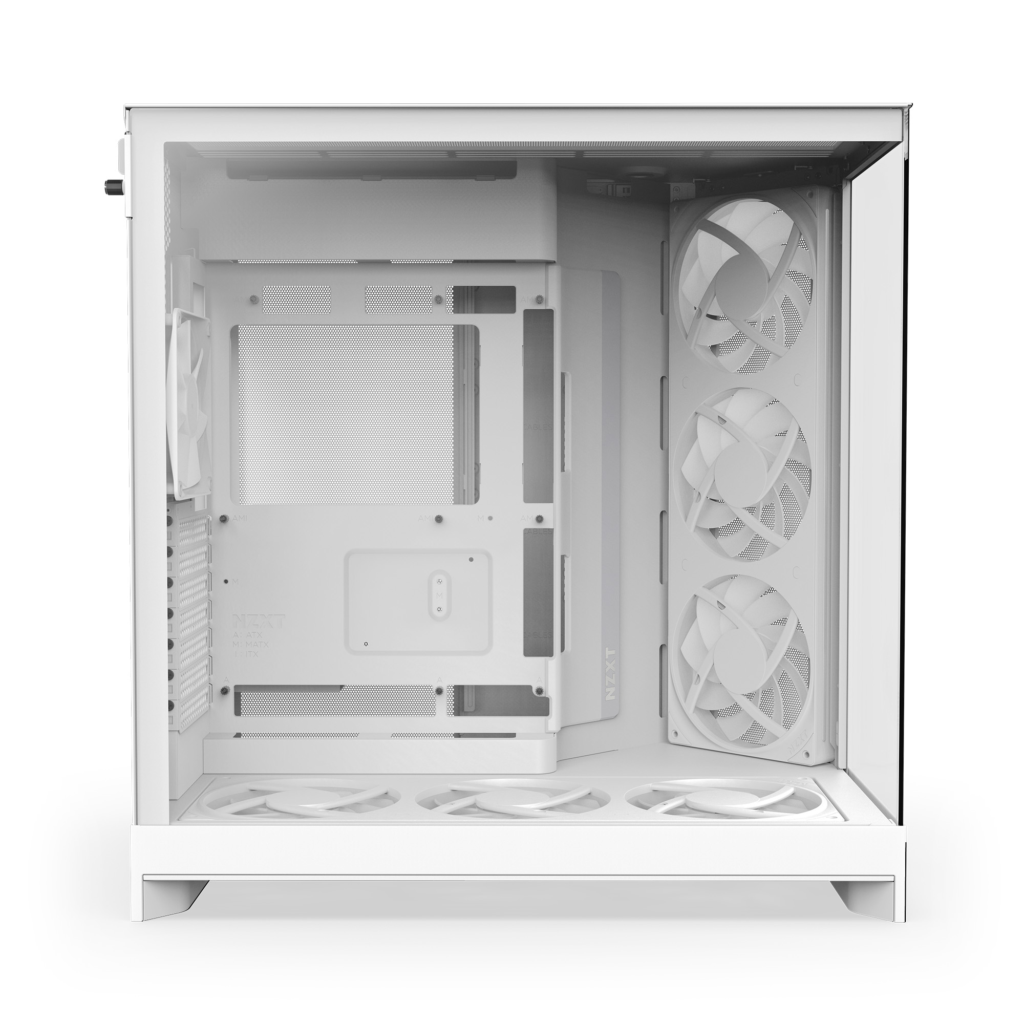 NZXT H9 Flow RGB+ Blanc Blanc - Boîtier PC NZXT - grosbill.com - 1