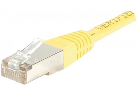 Patch RJ45 cat6 FTP 15cm Jaune - Connectique réseau - grosbill.com - 0