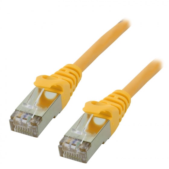 Câble RJ45 Cat5e U/UTP - 0.5m - Jaune# - Connectique réseau - 0