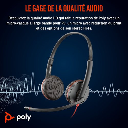 POLY BW 3225 USB-C HS +3.5MMP - Achat / Vente sur grosbill.com - 5