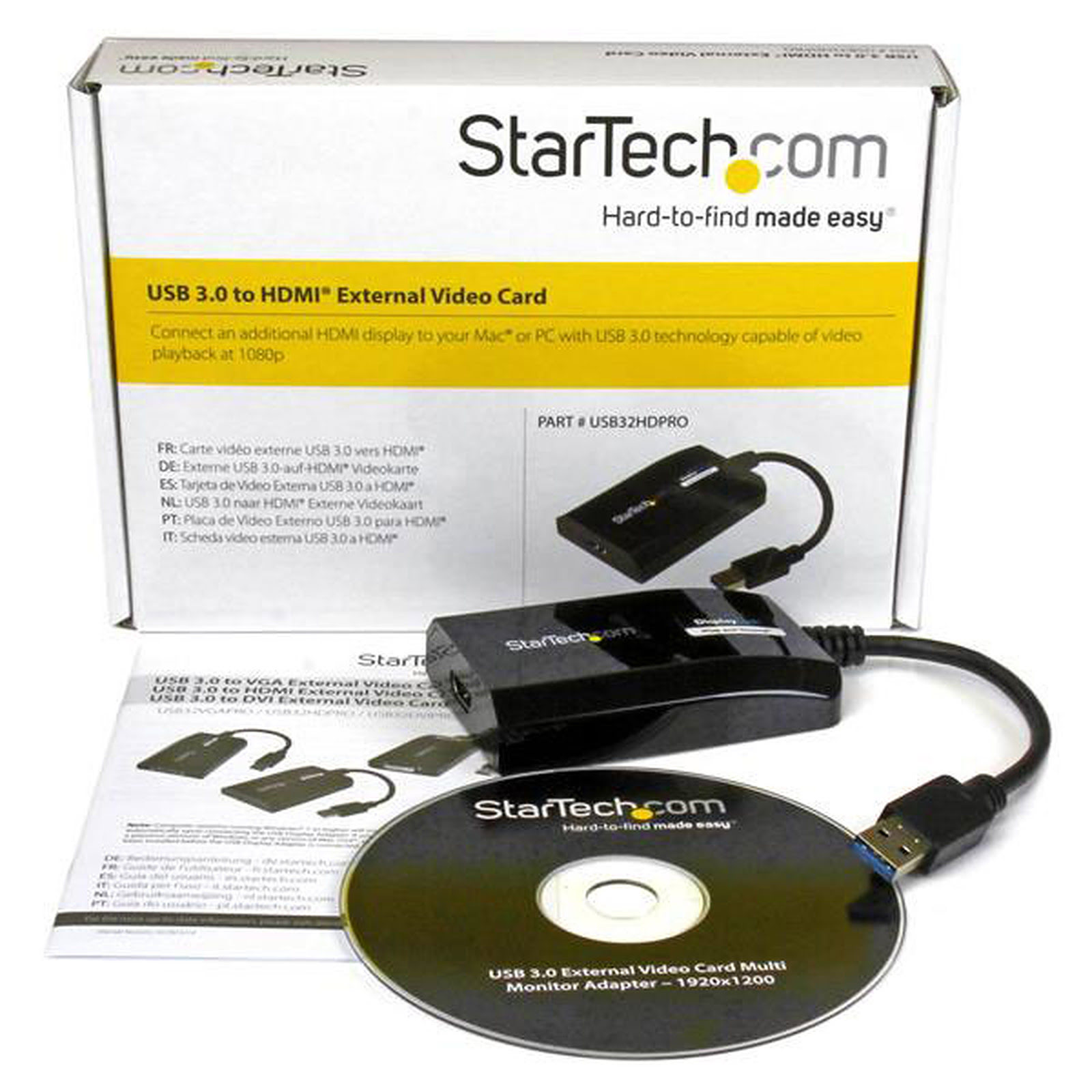 Carte Graphique Ext. USB3.0 vers HDMI - USB32HDPRO - Connectique PC - 1
