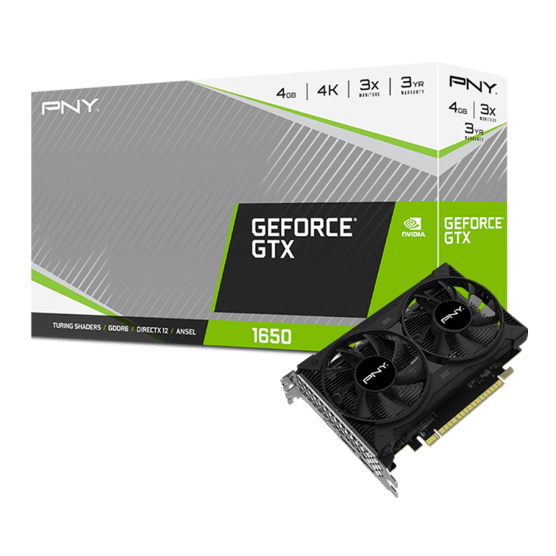 PNY GTX 1650 4GB D6  - Carte graphique PNY - grosbill.com - 0
