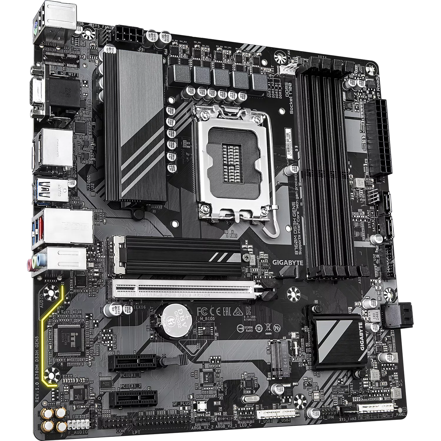 Gigabyte B760M DS3H GEN5 1.0 Micro-ATX  - Carte mère Gigabyte - 2