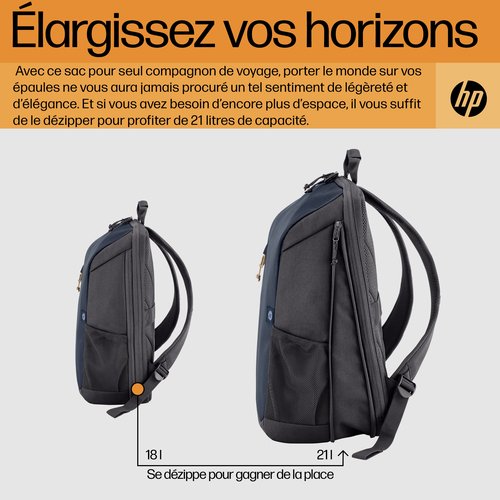 HP Travel 18L 15.6 Laptop Backpack - Achat / Vente sur grosbill.com - 5