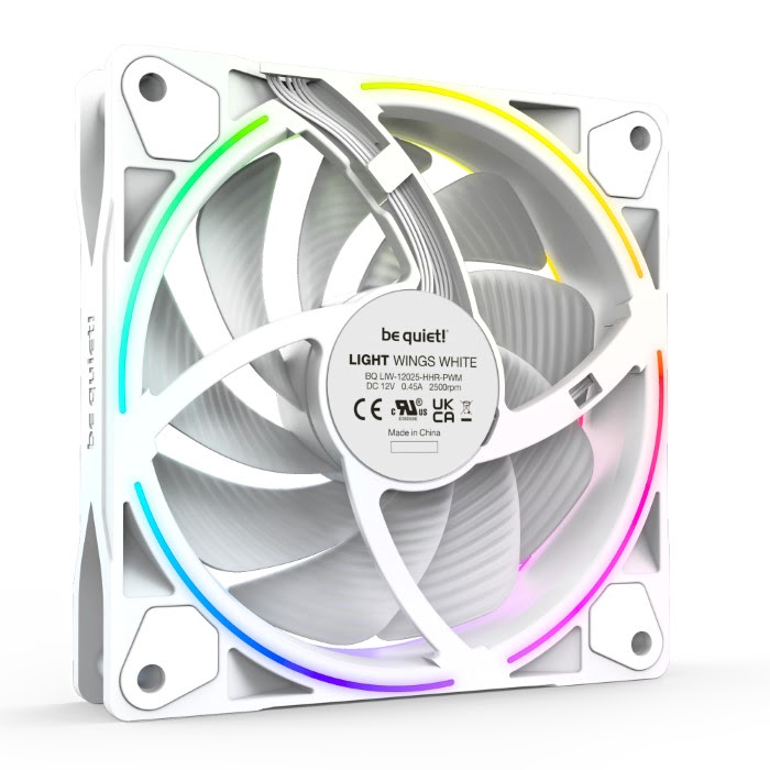 Be Quiet! Light Wings 120mm PWM ARGB High Speed Kit x3 Blanc - Ventilateur boîtier - 1