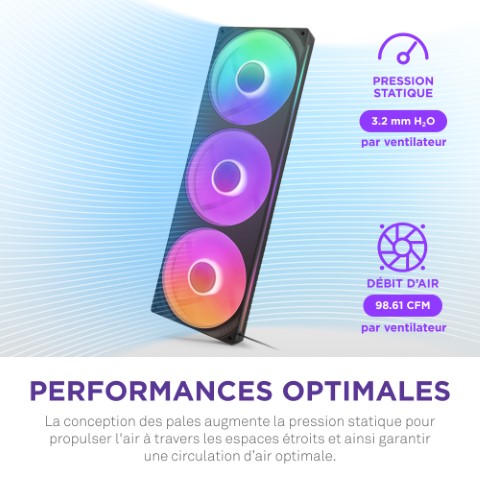 NZXT F420RGB Core Fan (Single Frame) - Ventilateur boîtier NZXT - 8