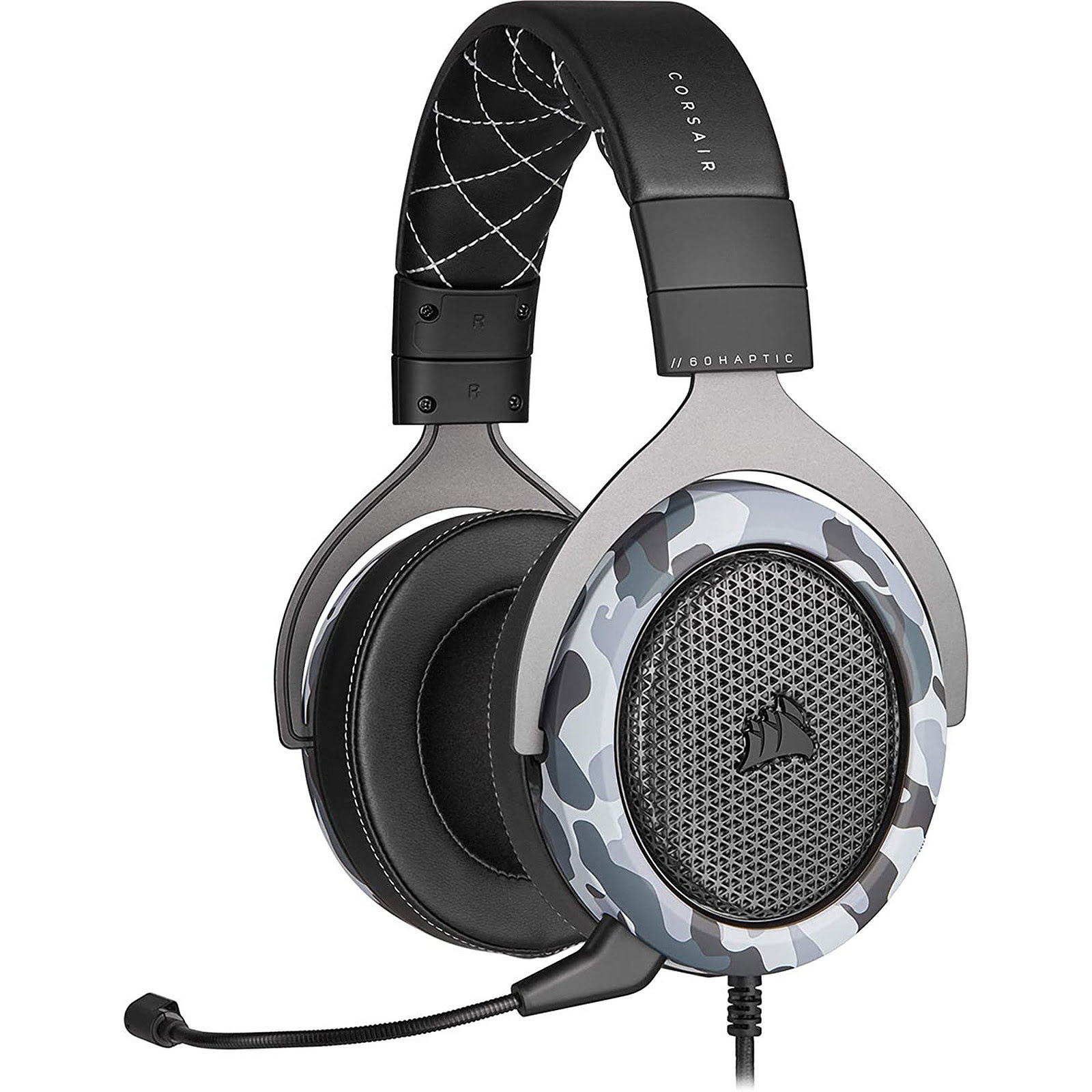 Corsair HS60 HAPTIC Stereo Gris - Micro-casque - grosbill.com - 0