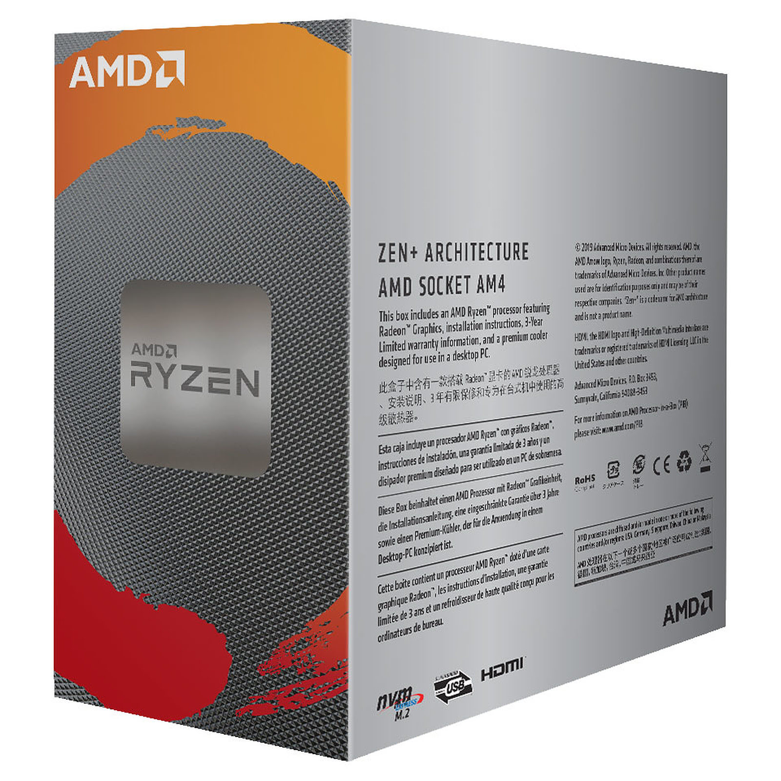 AMD Ryzen 3 3200G - 4GHz - Processeur AMD - grosbill.com - 1