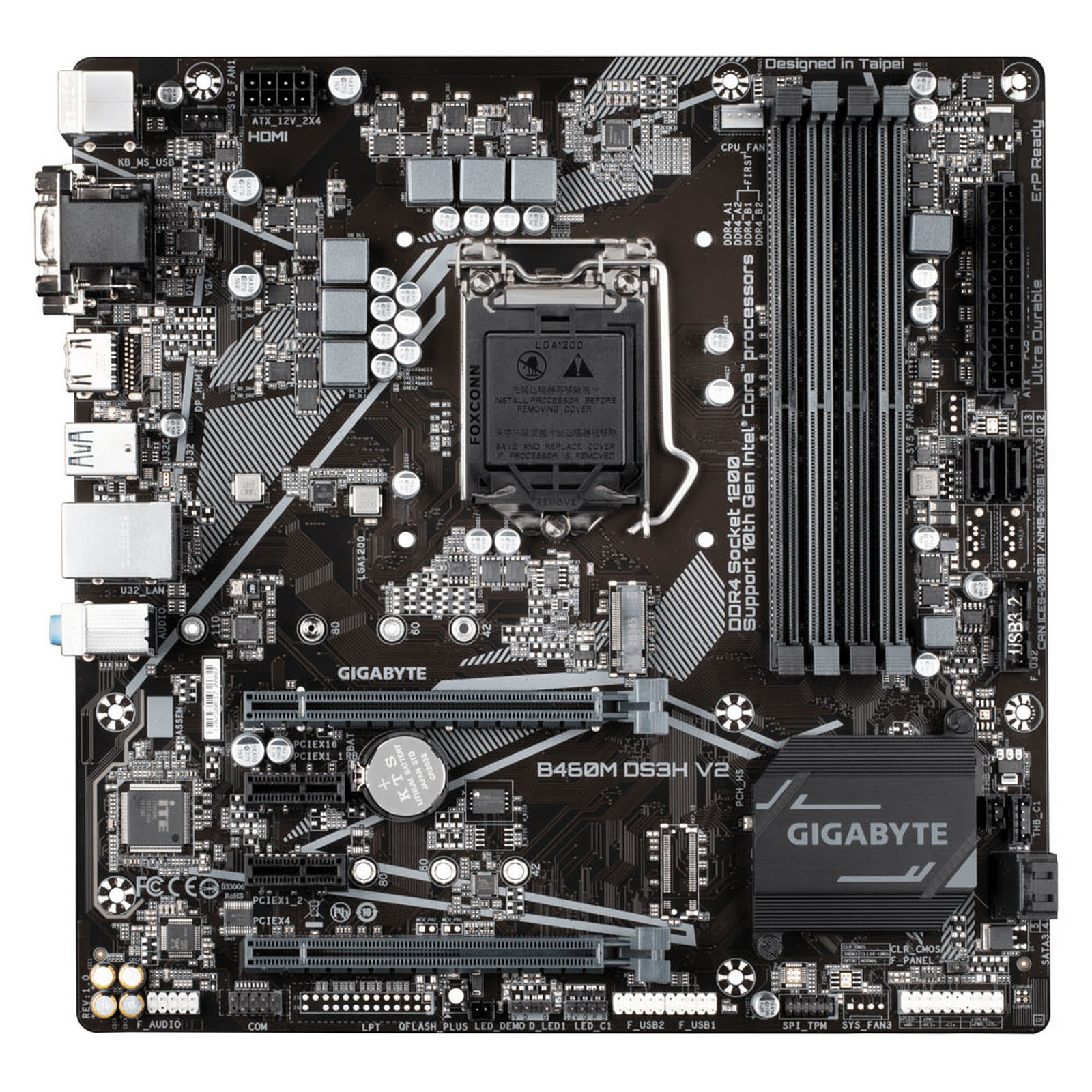 Gigabyte B460M-DS3H V2 Micro-ATX  - Carte mère Gigabyte - 3