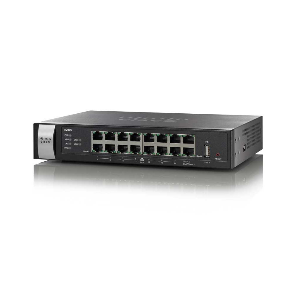 Cisco RV325 -Switch 14 Ports/Dual WAN/VPN/Support 4G - Routeur - 0
